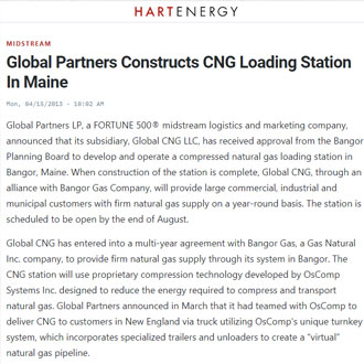 Bangor Natural Gas – Bangor, ME CNG Facility (NG, Controls)