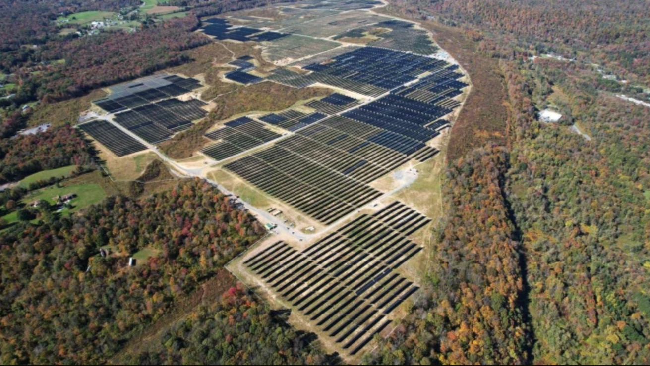 Image via Amazon - The Backbone Solar Farm will look similar to one built over a coal mine in Pennsylvania